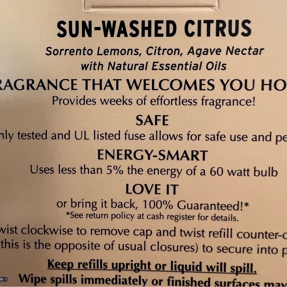 B&BW White Barn "Sun Washed Citrus'" Wallflowers Home Fragrance Refills 2 Boxes - Picture 7 of 7